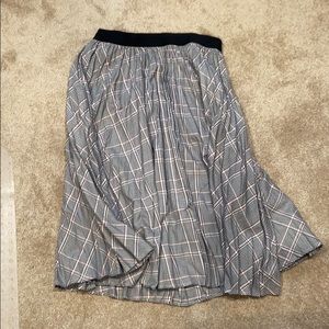 A New Day Plaid Midi Skirt